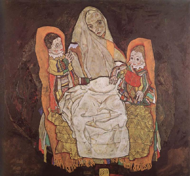 Egon Schiele Moth with two Children oil painting picture